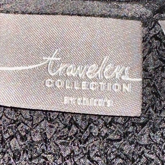 Chico's- Travelers Collection Black and Taupe blazer jacket Small (0) - Picture 7 of 8